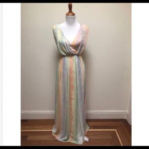 Dil faux wrap multicolor dress